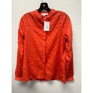 Feliciana Drop Sleeve Jacquard Button Down Blouse ModaPosa XS